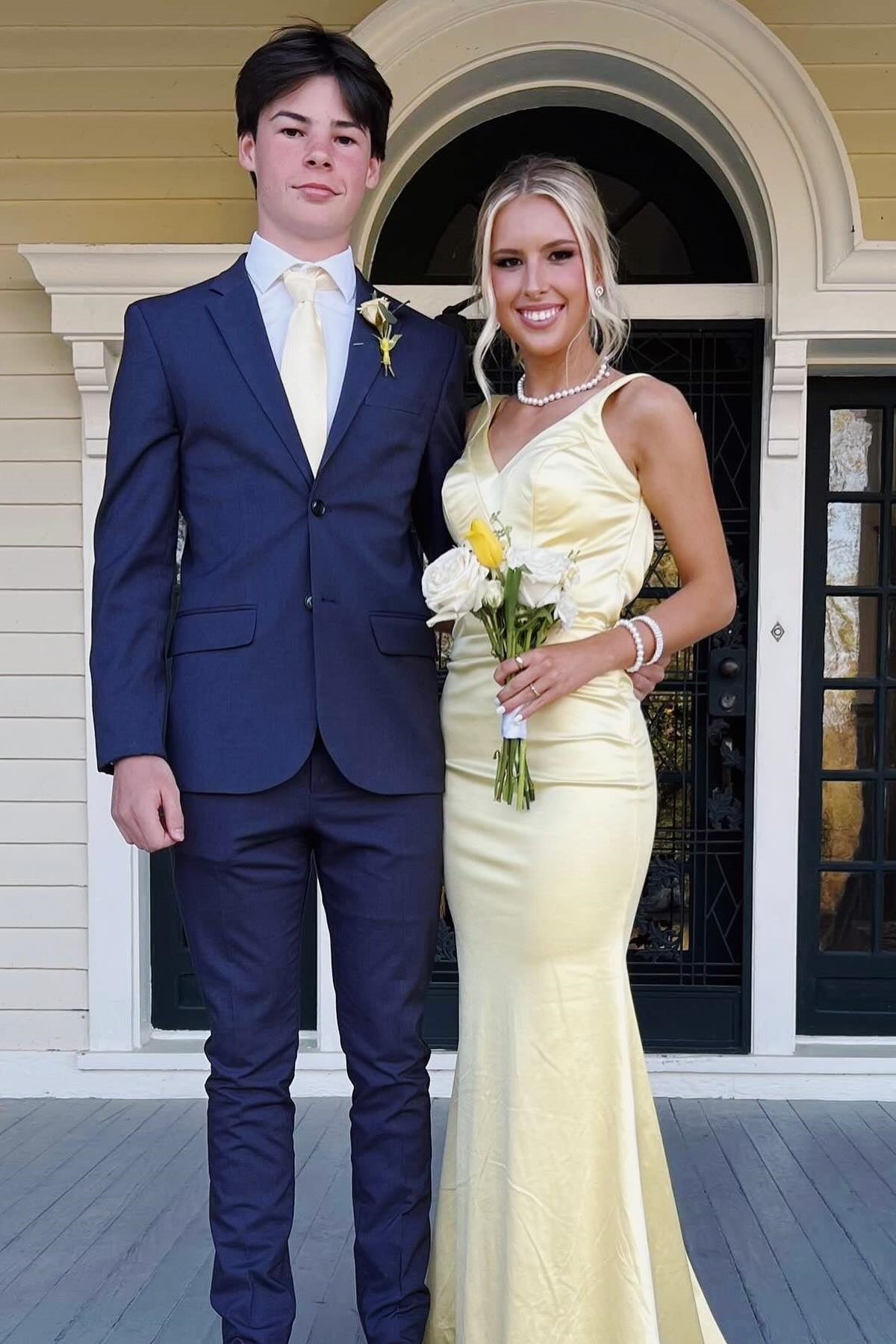 Simply Gorgeous Yellow Mermaid Long Party Dress – Dressesforparty