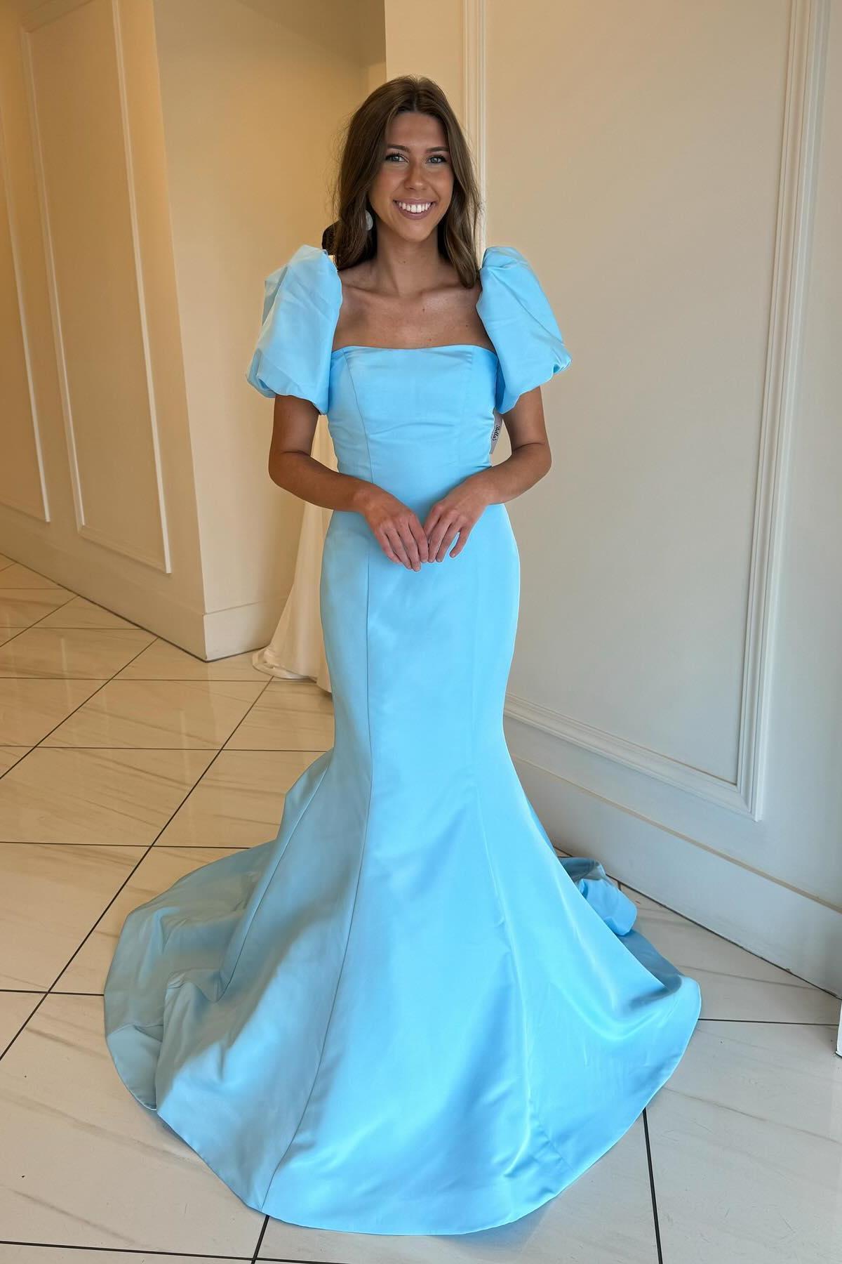 Hot Pink Strapless Mermaid Long Party Dress with Short Sleeves Dressesforparty Hot Pink Strapless Mermaid Long Party Dress with Short Sleeves Dressesforparty