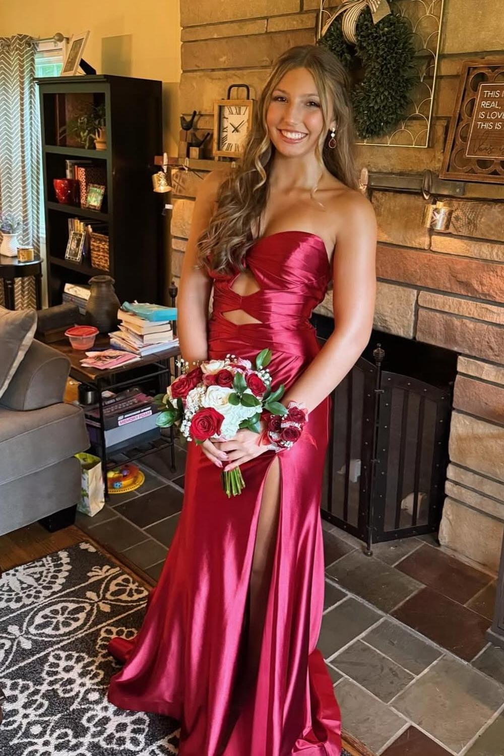 Dark Green Keyhole Satin Fitted Long Prom Dress Dressesforparty Dark Green Keyhole Satin Fitted Long Prom Dress Dressesforparty
