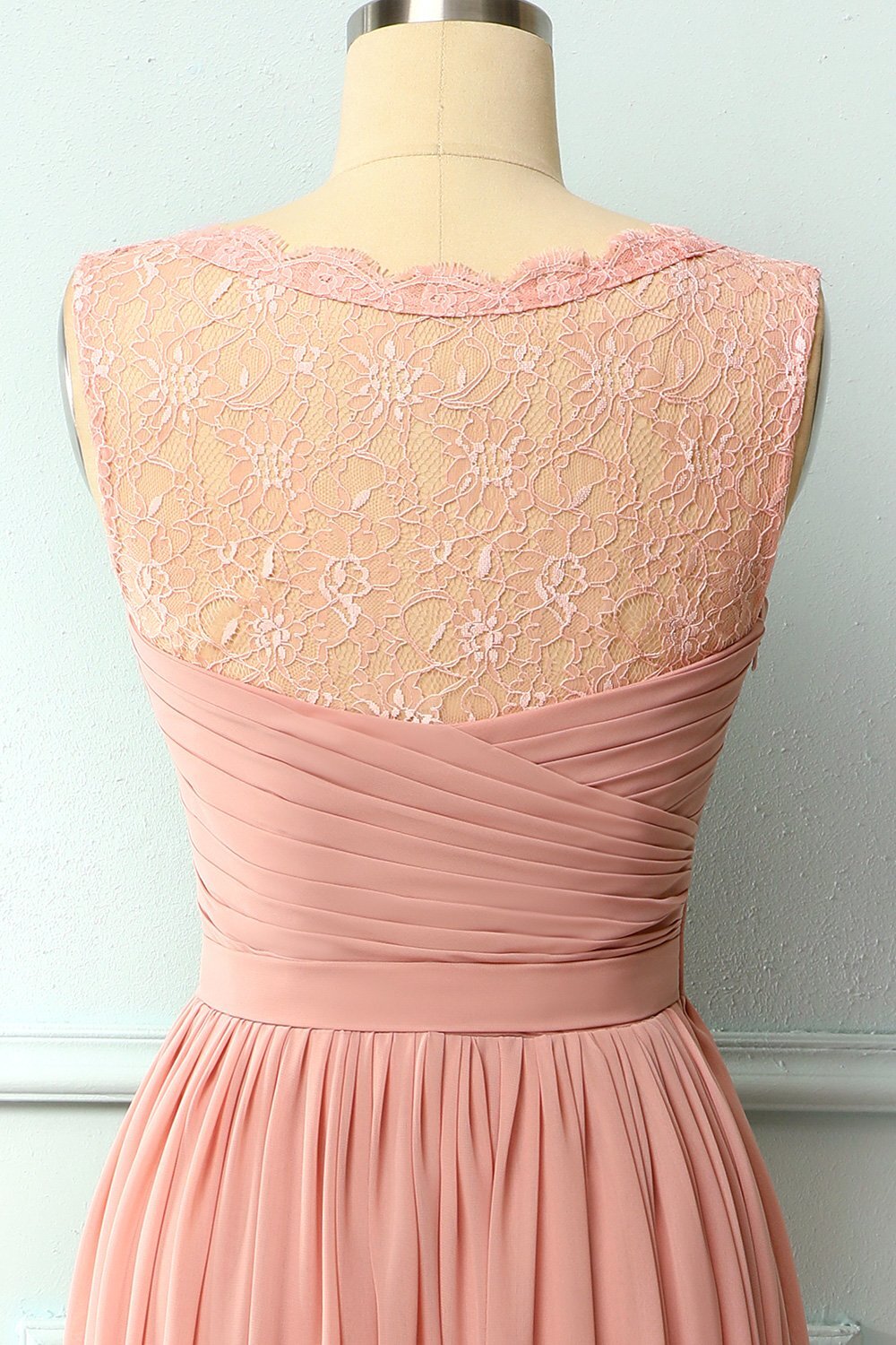 A-line Blush Pink Chiffon Bridesmaid Dress