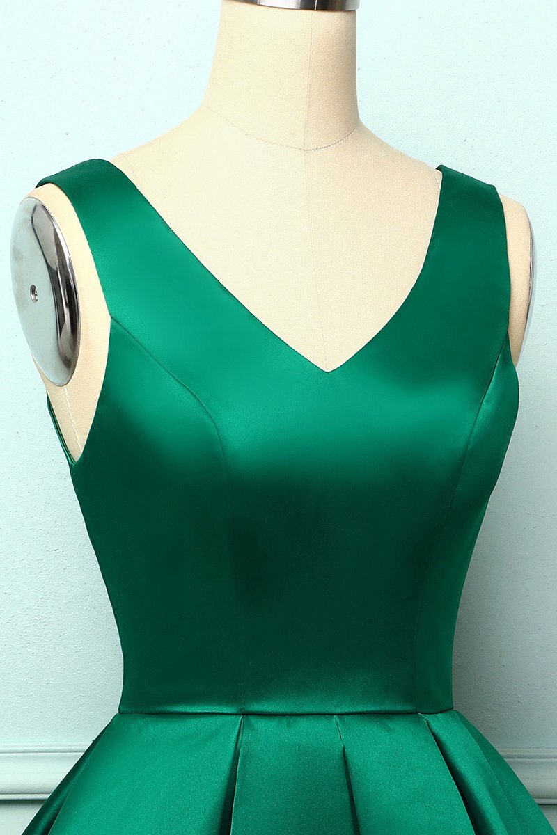 A-line Short Green Party Dress