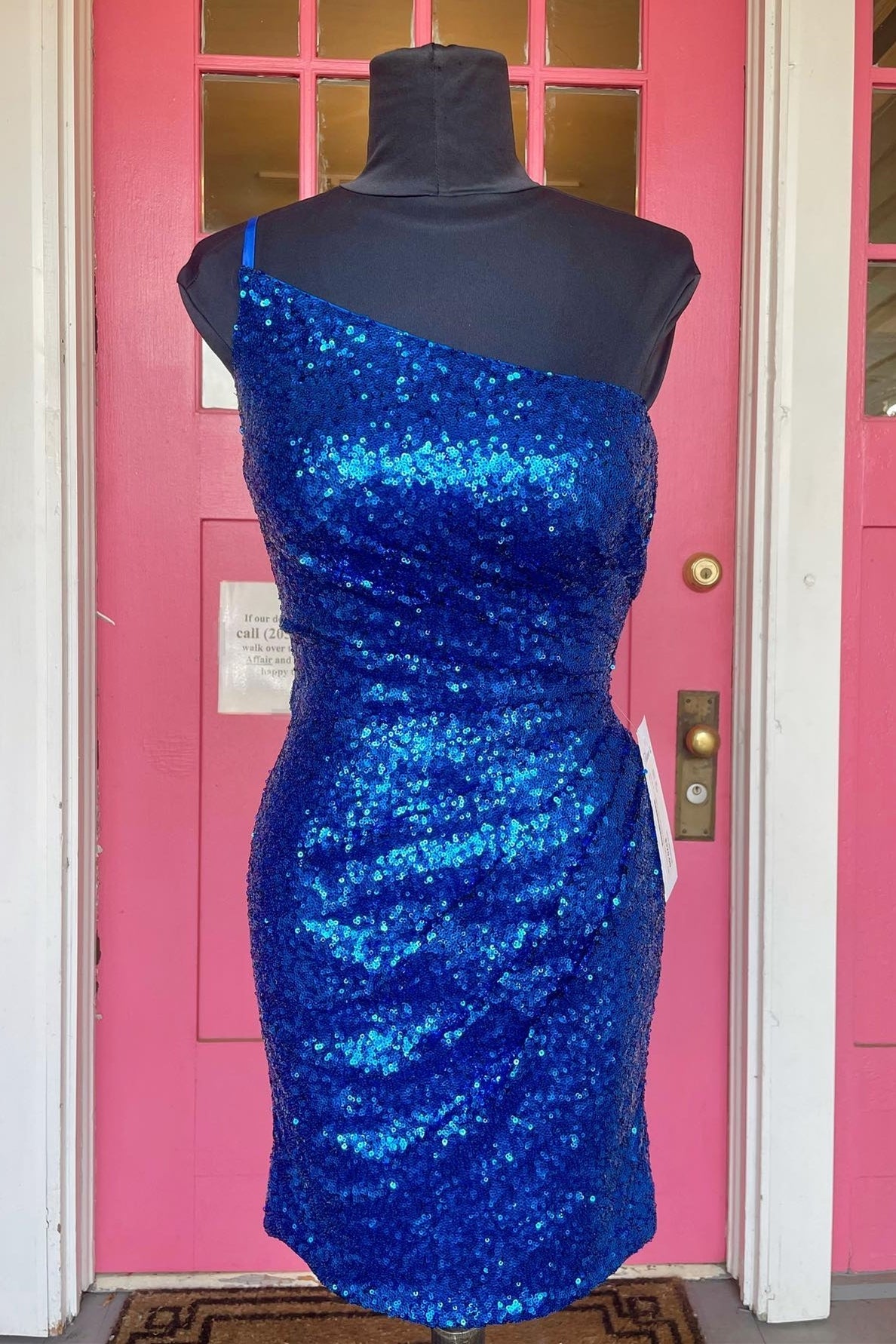 Blue Sequin One Shoulder Ruched Homecoming Dress Dressesforparty Blue Sequin One Shoulder Ruched Homecoming Dress Dressesforparty