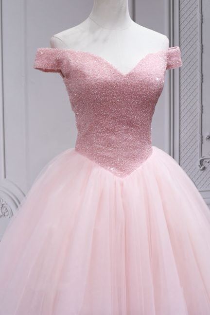 Cute Off the Shoulder Short Pink Party Dress