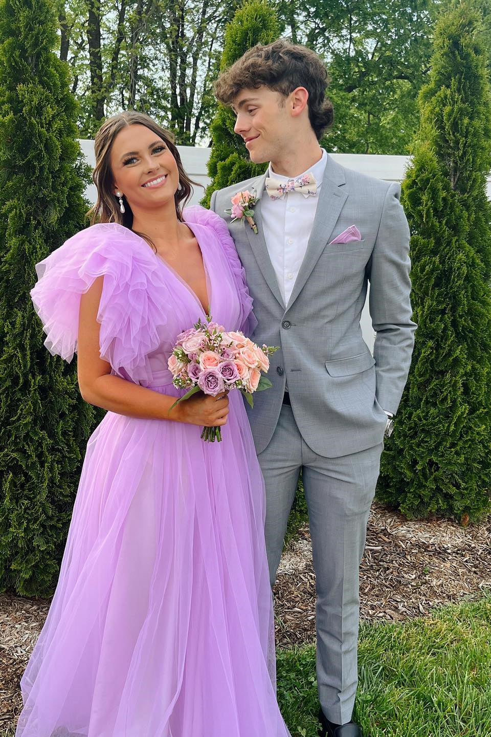 Purple-Colored Premium Flare Gown main image 1