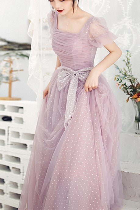 Lilac A-line Short Tulle Fairy Formal Dress