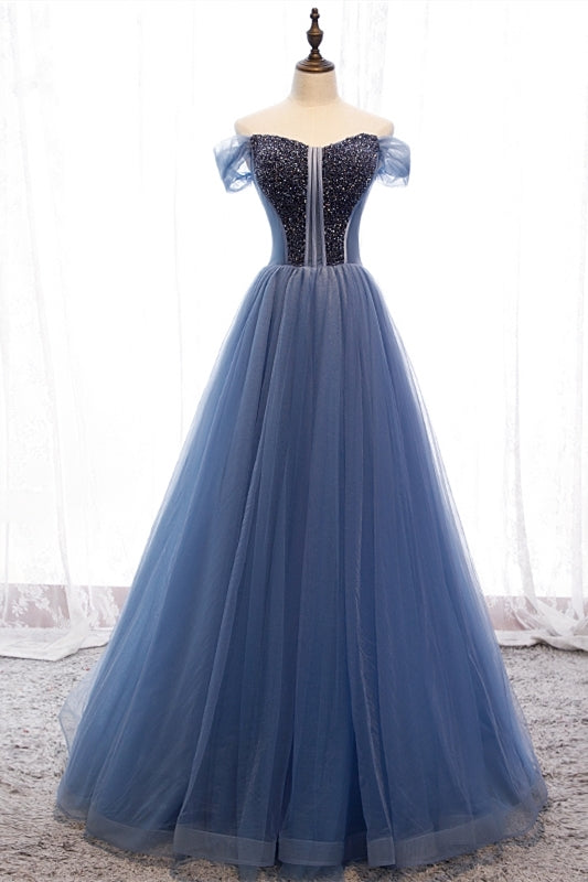 Off the Shoulder Blue Cinderella Gown Dressesforparty Off the Shoulder Blue Cinderella Gown Dressesforparty