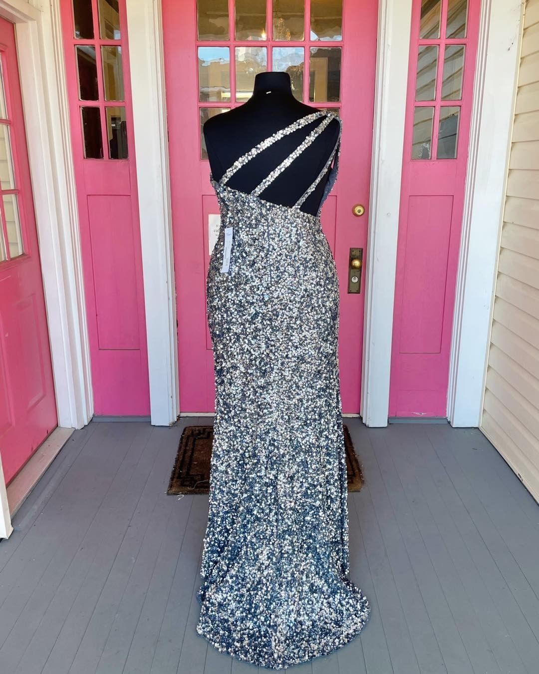 Royal Blue Sequin One Shoulder Mermaid Long Formal Dress