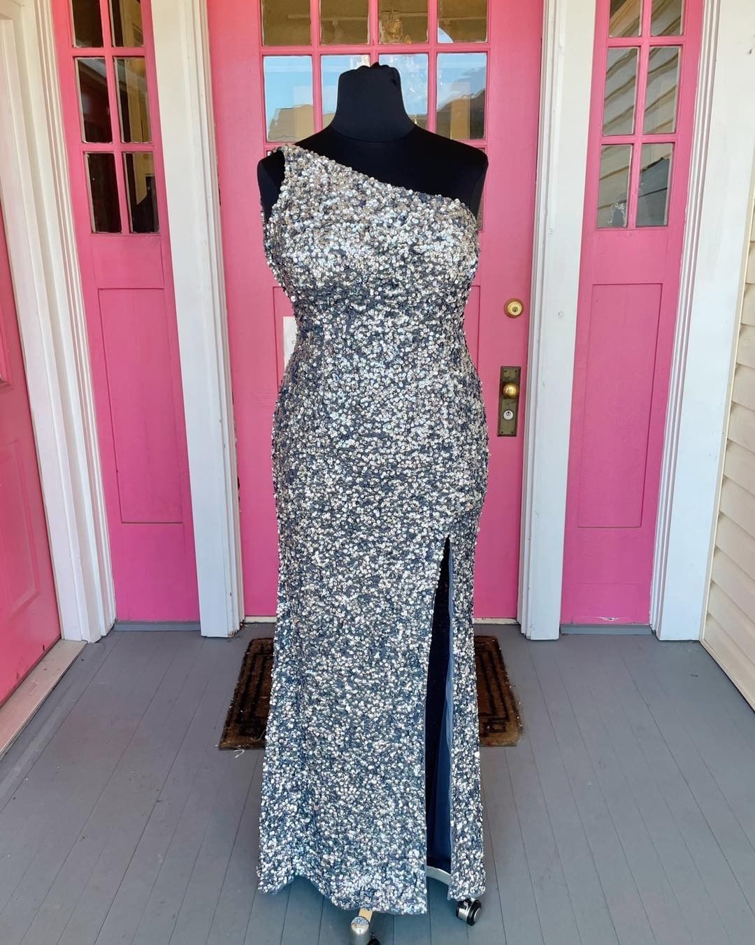 Royal Blue Sequin One Shoulder Mermaid Long Formal Dress