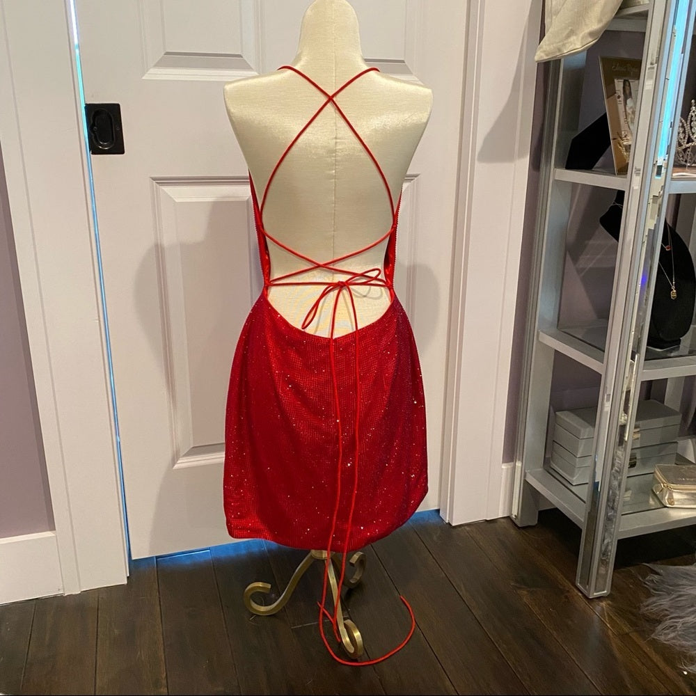 Shiny Tight Wine Red Short Homecoming Dress