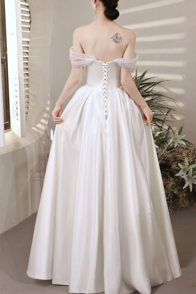 Strapless A-line Purple Long Party Dress