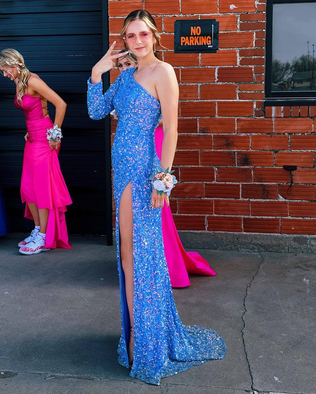 Stunning Light Purple Sequins Mermaid One Sleeve Prom Gown Dressesforparty Stunning Light Purple Sequins Mermaid One Sleeve Prom Gown Dressesforparty