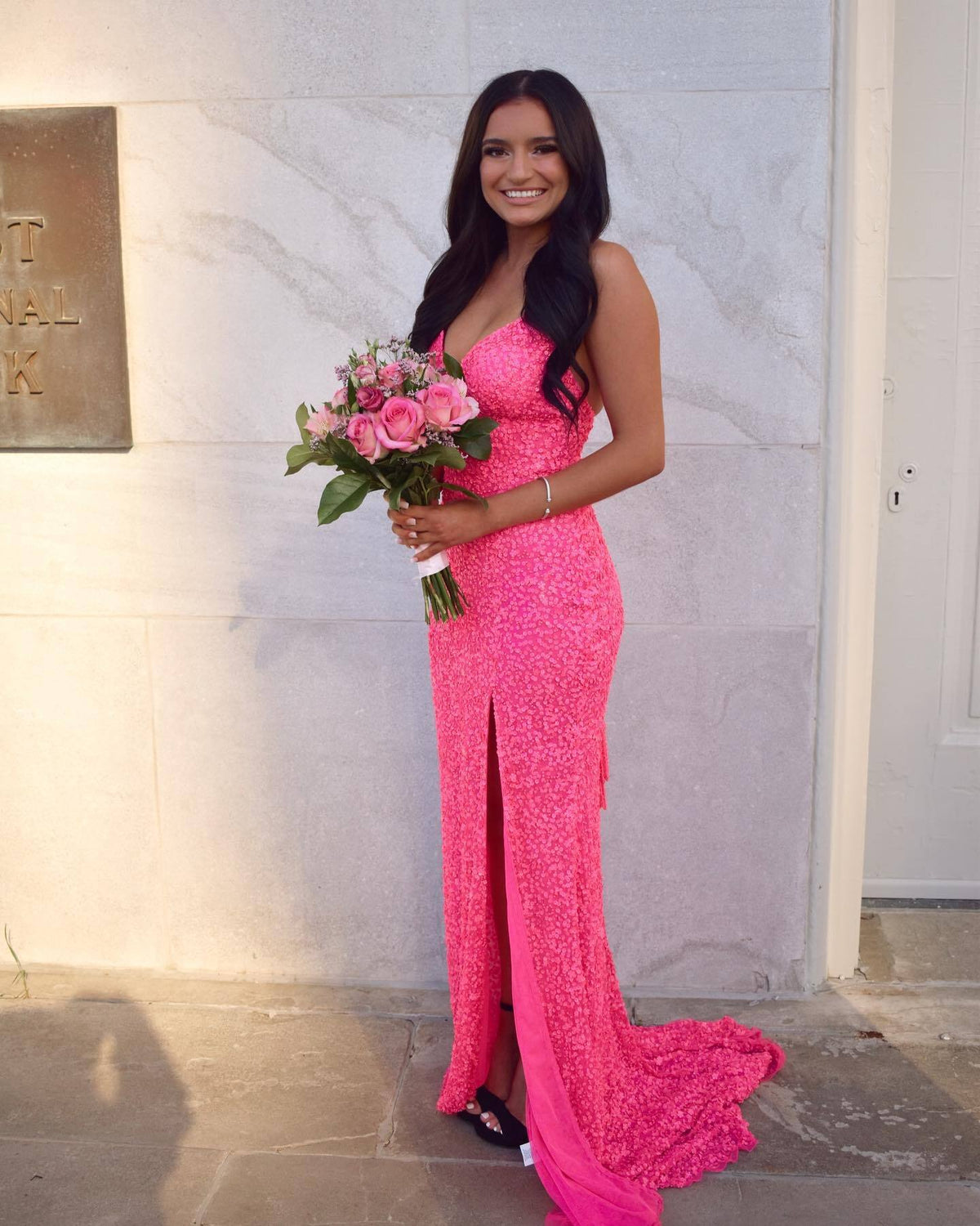 Stunning Sequins Mermaid Long Formal Dress with Straps