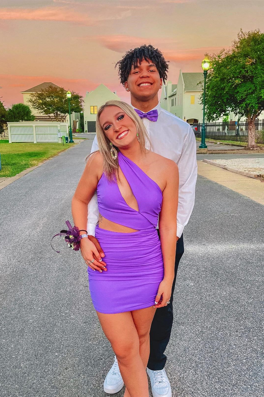 The Purple One Shoulder Tight Mini Dress – Dressesforparty