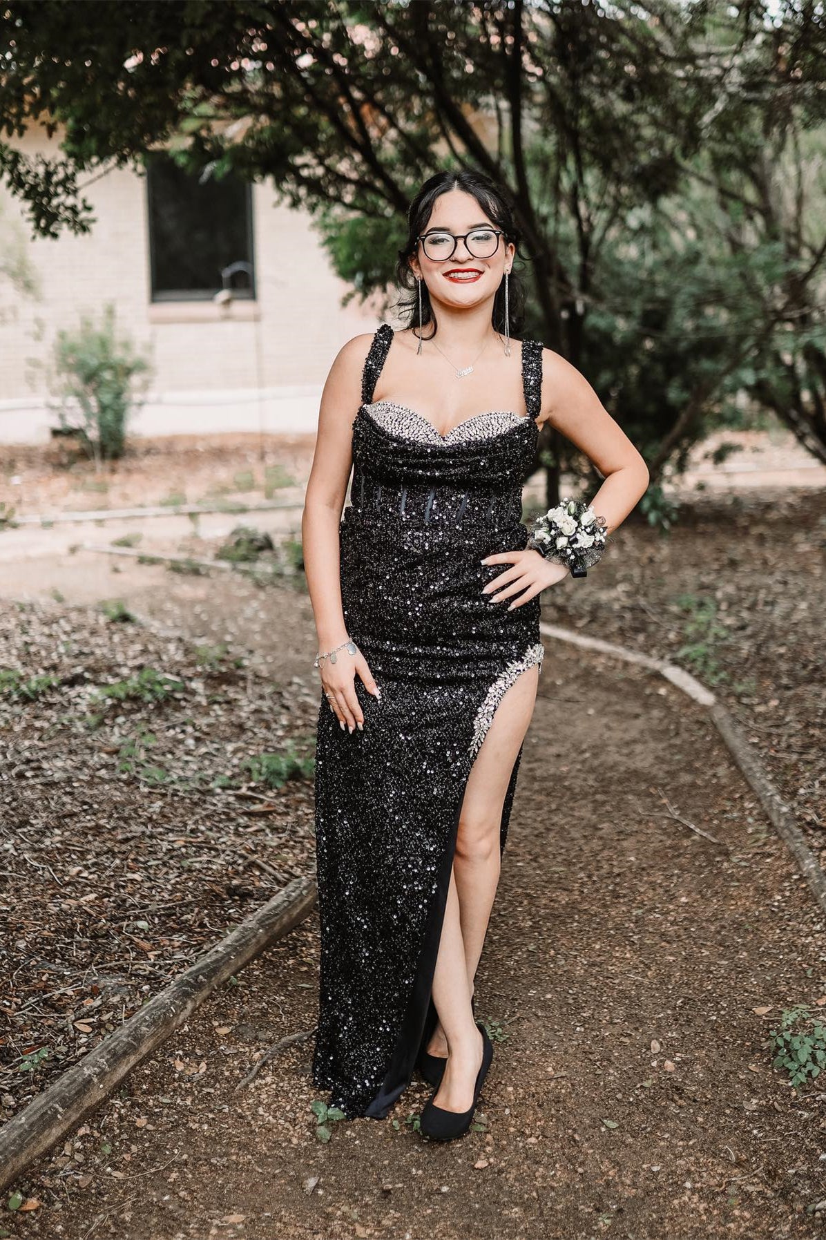 Sexy Black Sequin Tight Long Formal Dress with Slit – Dressesforparty