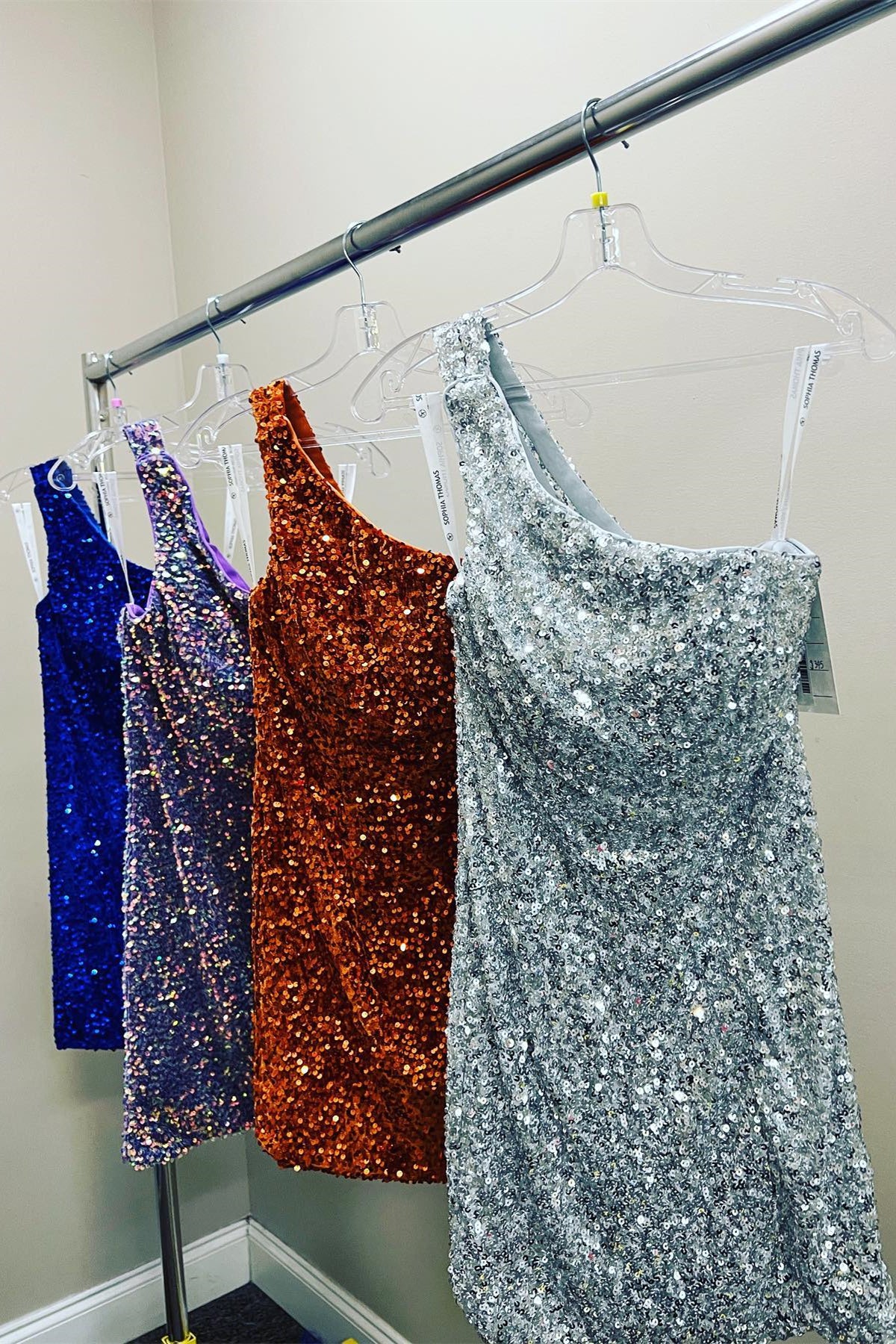 Sparkle One Shoulder Sequin Tight Party Dress