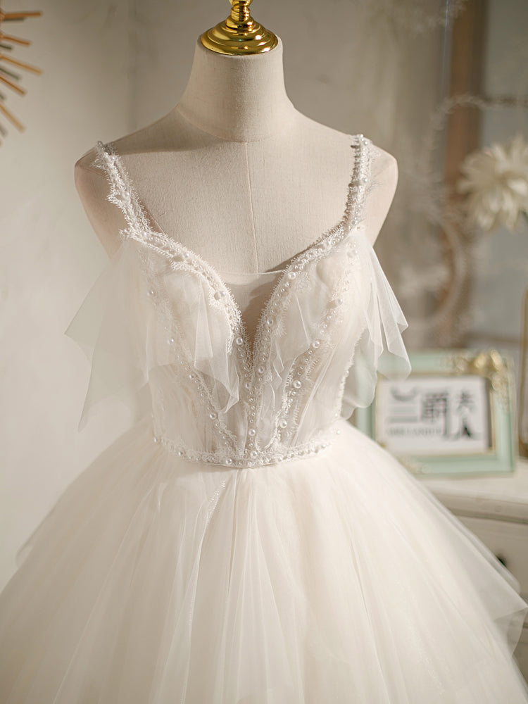 Sweet Ivory A-line Lace and Tulle Short Party Dress