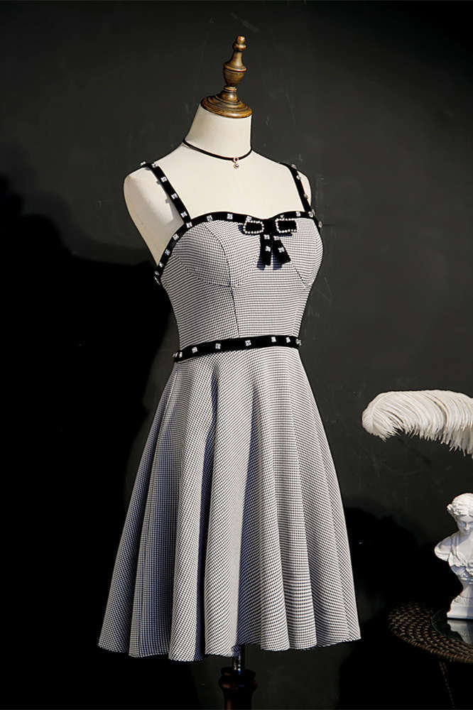 Grey Swallow Gird Short A-line Party Dress