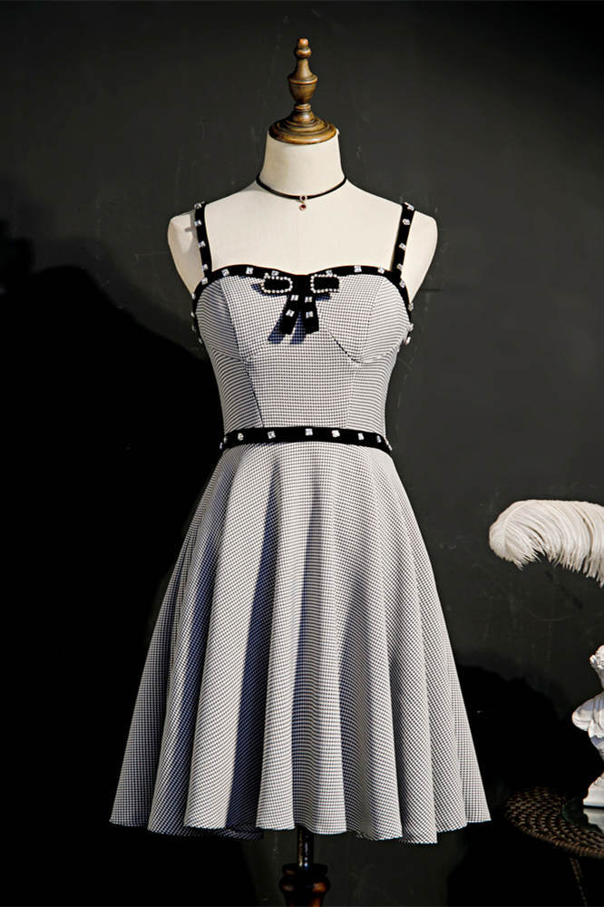 Grey Swallow Gird Short A-line Party Dress