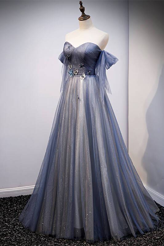 Sweetheart Blue Long Formal Gown