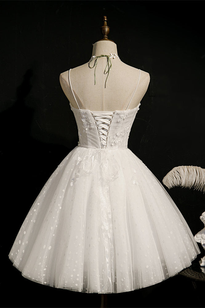 Princess A-line Short White Party Dress
